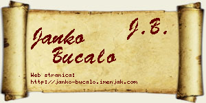 Janko Bucalo vizit kartica